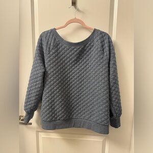 Loft Quilted Blue Sweatshirt
